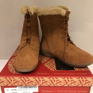 Style &co Genuine Chestnut Suede Upper sz.6